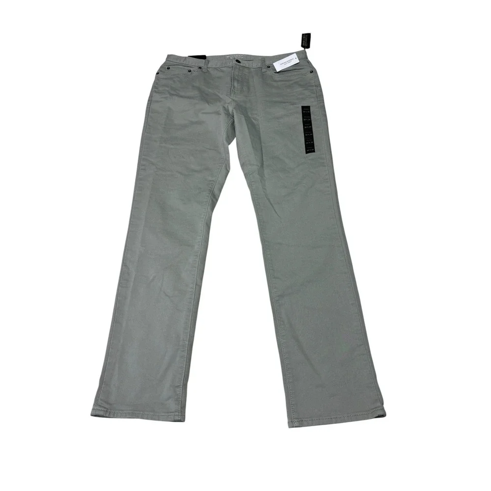 NWT Banana Republic Travel‎ Jean Mens 34x32 Athletic Fit Soft Sage Green 599223